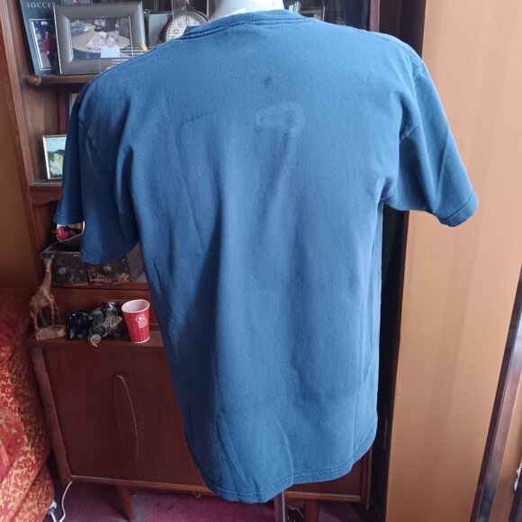 Denver Broncos Logo 7 Navy Graphic T-Shirt Large 100% Cotton Vintage - Picture 6 of 6